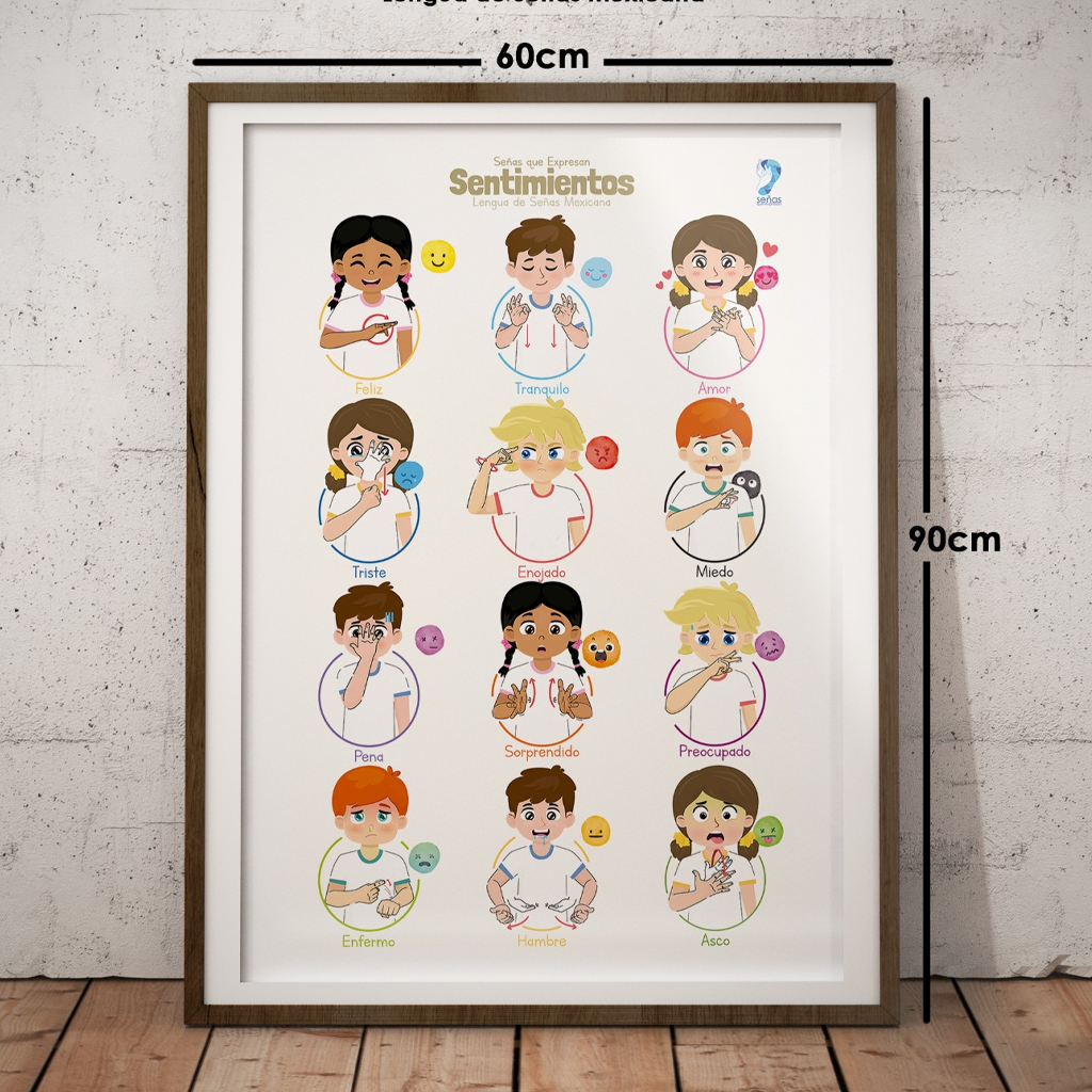 Sentimientos | Poster GIGANTE en Lengua de Señas Mexicana