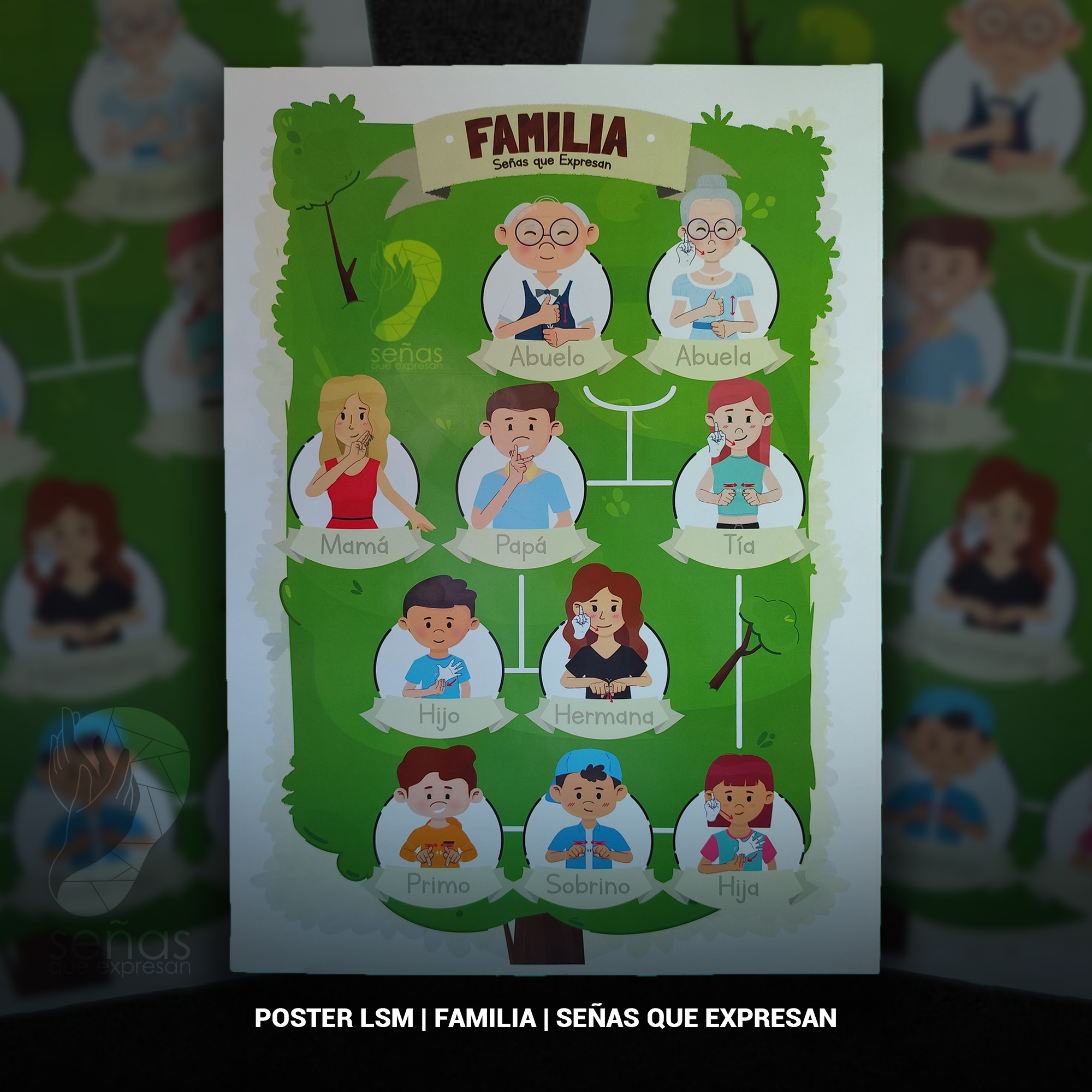 Familia | Poster en Lengua de Señas Mexicana